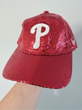 Philadelphia Phillies Victoria's Secret Sequin Hat Strapback Women’s PINK